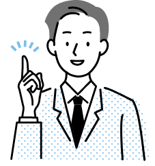 アドバイスする男性のイラスト